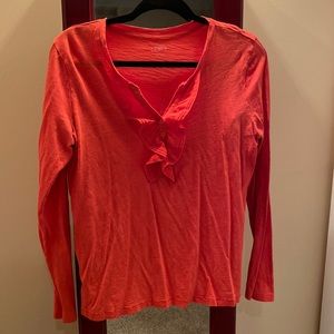 Loft long sleeved size L orange T-shirt